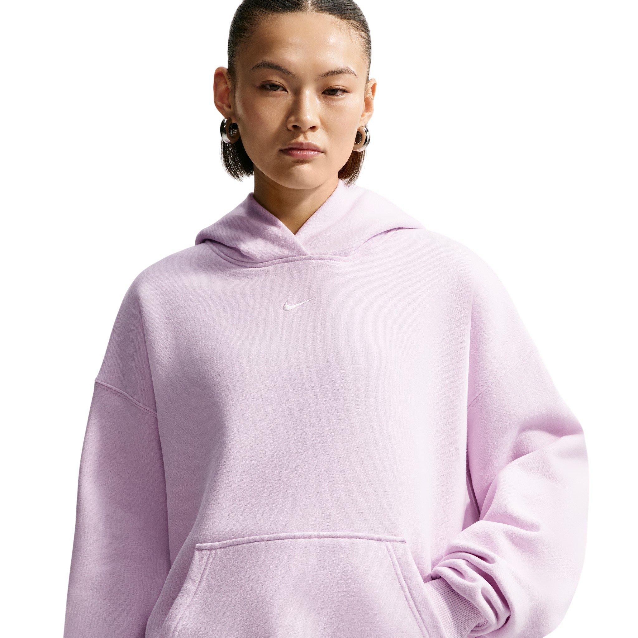 Nike Women's Studio Fleece Medium Weight Oversized Pullover Hoodie - Lilac - LILAC